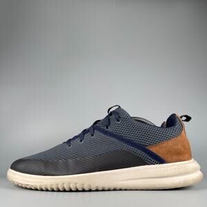 Cole Haan Grand+ Hybrid Men's 10 M Navy Knit Comfort Shoes Casual Sneakers GUC